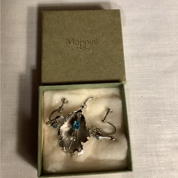 Vintage 1960s Boyd Bond Sterling Silver Brooch and Earring Set - Picture 3 of 4